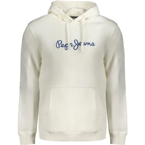 Kapuzenpullover Weiß Besticktes Logo , Herren, Größe: 2XL - Pepe Jeans - Modalova