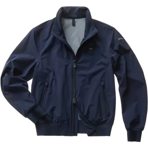 Technische Uniform Jacke , Herren, Größe: L - Blauer - Modalova