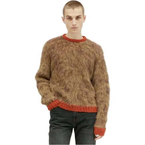 Marled Alpaca Crewneck Sweater , Herren, Größe: M - Brain Dead - Modalova