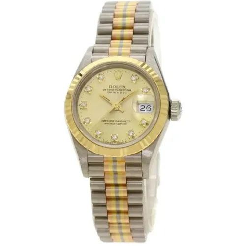 Pre-owned Gold watches , female, Sizes: ONE SIZE - Rolex Vintage - Modalova