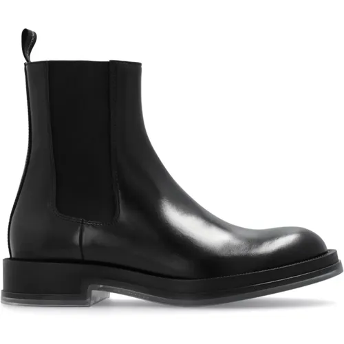 Chelsea Boots, male, , Size: 7 US Leather Chelsea Boots - alexander mcqueen - Modalova
