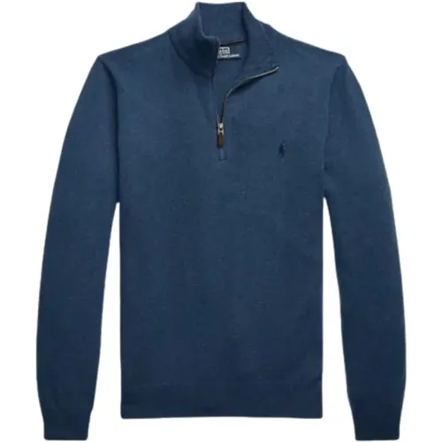 Woll-Demi-Zip-Sweater , Herren, Größe: L - Polo Ralph Lauren - Modalova