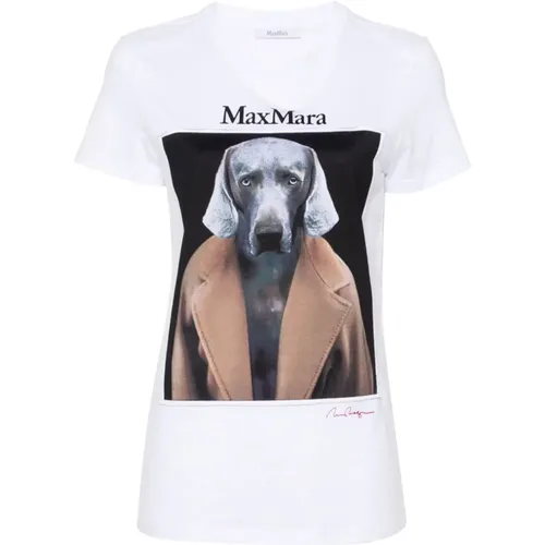 T-Shirts, female, , Size: XS Dog Print T-shirts and Polos - Max Mara - Modalova