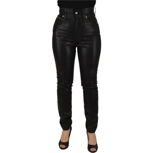 High Waist Skinny Denim Pants , female, Sizes: XS - Dolce & Gabbana - Modalova
