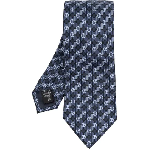 Krawatte mit Monogramm - Giorgio Armani - Modalova
