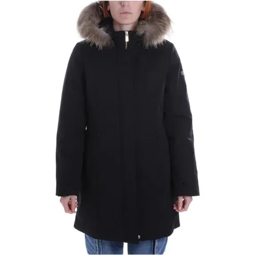 Damen Parka Jacke mit Verstecktem Reißverschluss , Damen, Größe: XL - YES ZEE - Modalova