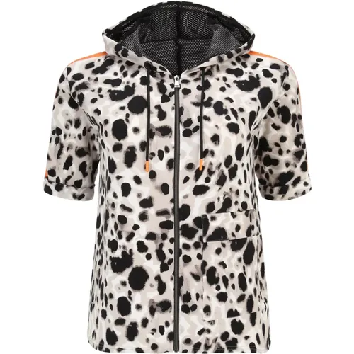 Leopard Print Zipper Jacket , Damen, Größe: L - Doris Streich - Modalova