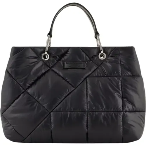 Stilvolle Damen-Shoppingtasche in Schwarz - Emporio Armani - Modalova