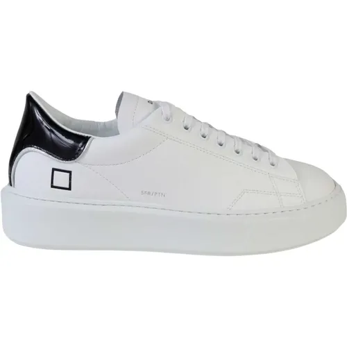 Weißer Sphere Sneaker mit Schwarzem Lackleder , Damen, Größe: 38 EU - D.a.t.e. - Modalova