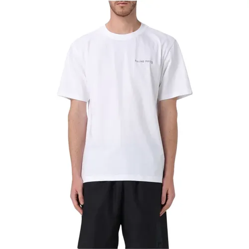 Weißes T-Shirt mit Logo-Print , Herren, Größe: 2XL - Filling Pieces - Modalova