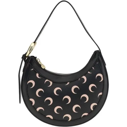 Shoulder Bags, female, , Size: ONE SIZE Half-Moon Shoulder Bag with Adjustable Handle - Marine Serre - Modalova