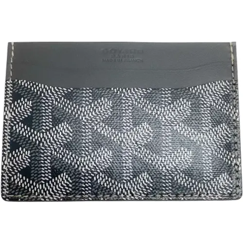 Pre-owned Wallets, female, , Size: ONE SIZE Pre-owned Grey Leather Goyard Wallet - Goyard Vintage - Modalova