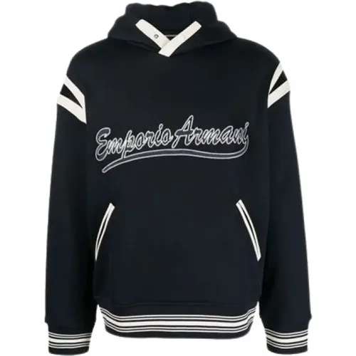 Navy Blauer Sweatshirt Herbst/Winter 2023/2024 - Emporio Armani - Modalova