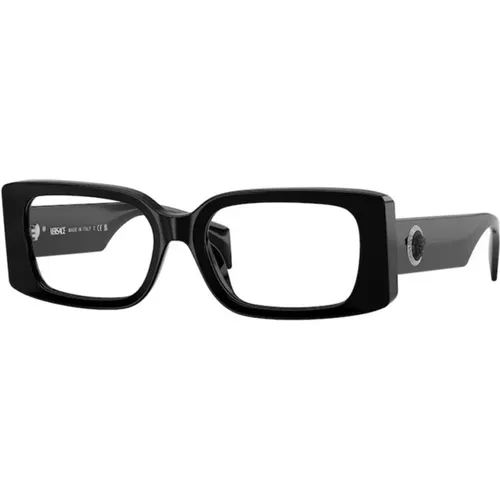 Stilvolle Schwarze Brille , unisex, Größe: 53 MM - Versace - Modalova