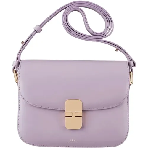 Mini Grace Leather Bag , female, Sizes: ONE SIZE - A.p.c. - Modalova