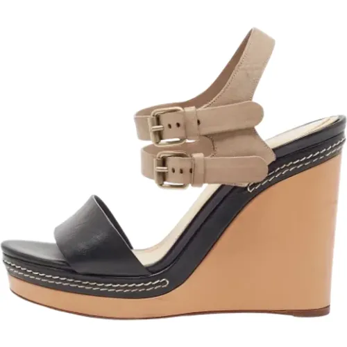 Pre-owned Leather sandals , female, Sizes: 7 1/2 UK - Chloé Pre-owned - Modalova