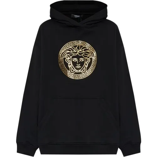 Hoodies, female, , Size: S Medusa Head Hooded Sweater - Versace - Modalova