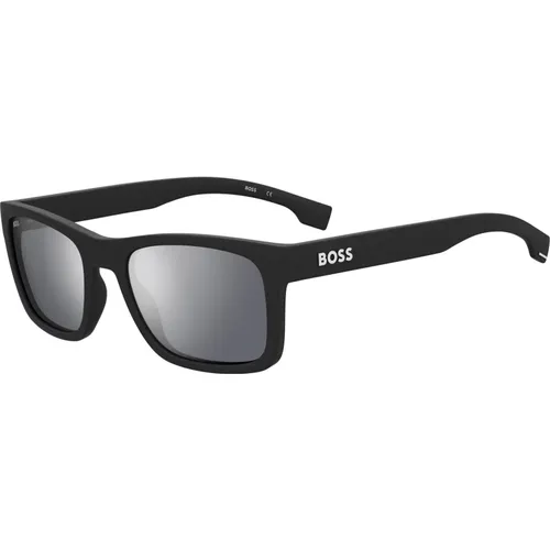 Sunglasses, male, , Size: 55 MM /Silver Sunglasses - Hugo Boss - Modalova