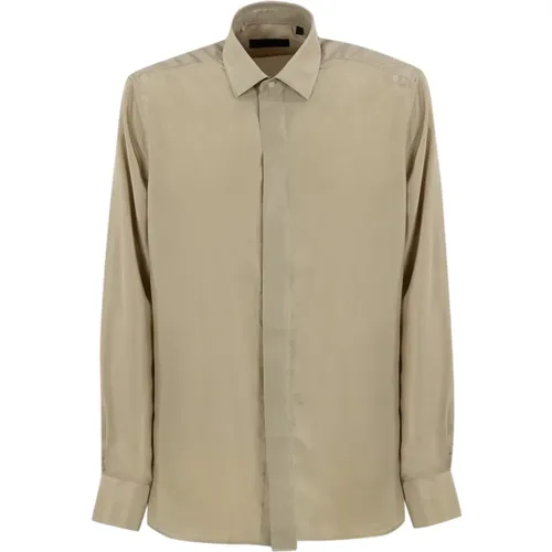 Silk Mens Shirt , male, Sizes: L, 2XL, S, XL, M - Corneliani - Modalova