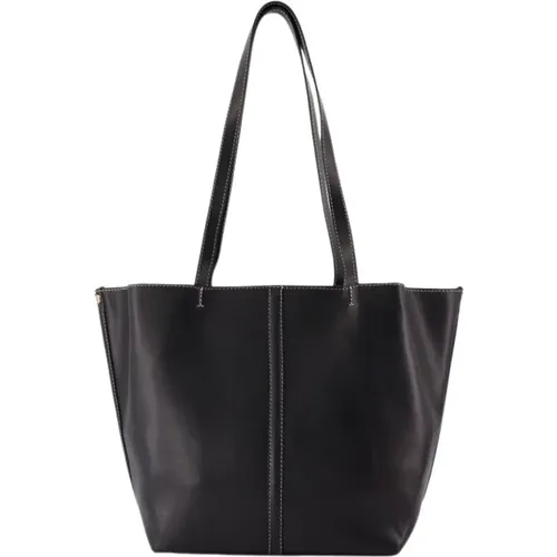 Schwarze Leder Shopper Tasche - Vanessa Bruno - Modalova