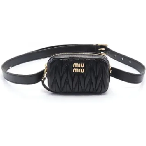 Pre-owned Cross Body Bags, female, , Size: ONE SIZE Pre-owned Leather crossbody-bags - Miu Miu Pre-owned - Modalova