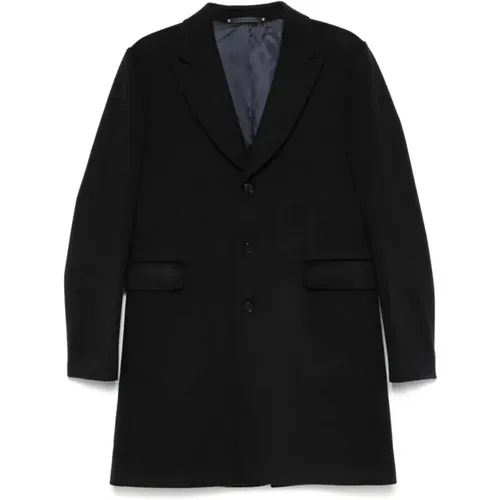 Single-Breasted Coats, male, , Size: 4XS Wool-Cashmere Blend Coat - Paul Smith - Modalova