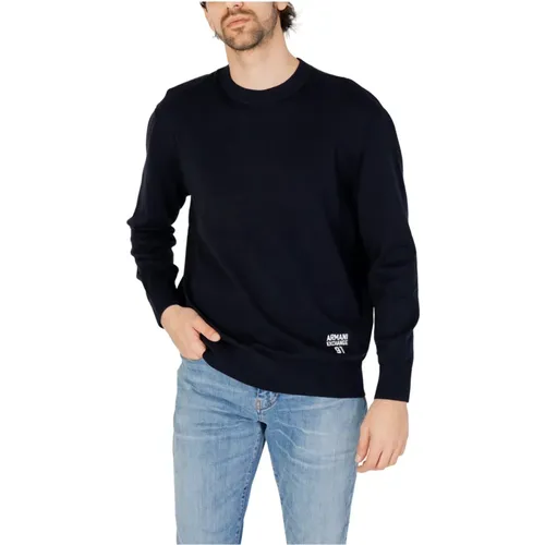 Mens Cotton Sweater - Spring/Summer Collection , male, Sizes: L, M, S, XL - Armani Exchange - Modalova