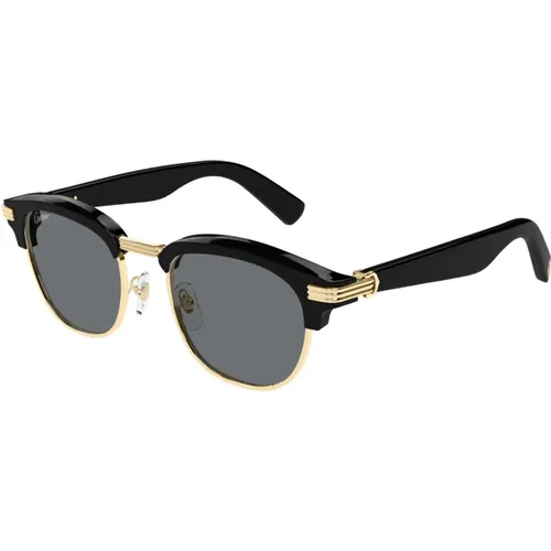 Sunglasses, male, , Size: 52 MM Ct0496S 003 Sunglasses - Cartier - Modalova