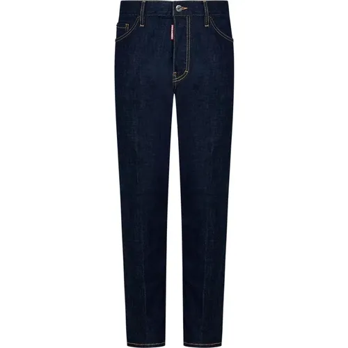 Blaue Slim Fit Jeans Simply Washed , Herren, Größe: 3XL - Dsquared2 - Modalova