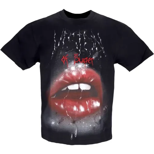 Rock Mouth Print Tee , male, Sizes: XL - Vision OF Super - Modalova