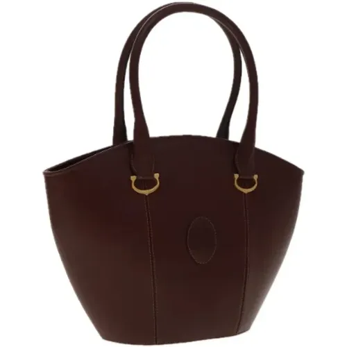 Pre-owned Tote Bags, female, , Size: ONE SIZE Pre-owned Leather handbags - Cartier Vintage - Modalova