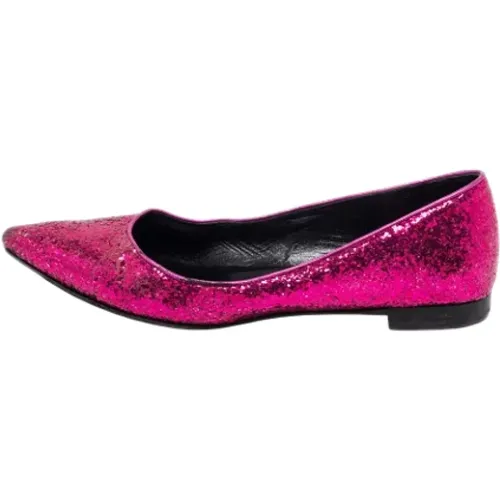 Pre-owned Flats, female, , Size: 6 1/2 US Pre-owned Fabric flats - Yves Saint Laurent Vintage - Modalova