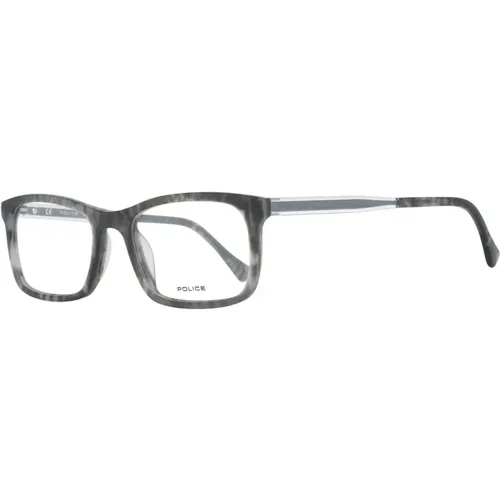 Glasses, male, , Size: ONE SIZE Grey Rectangle Plastic Optical Frames - Police - Modalova