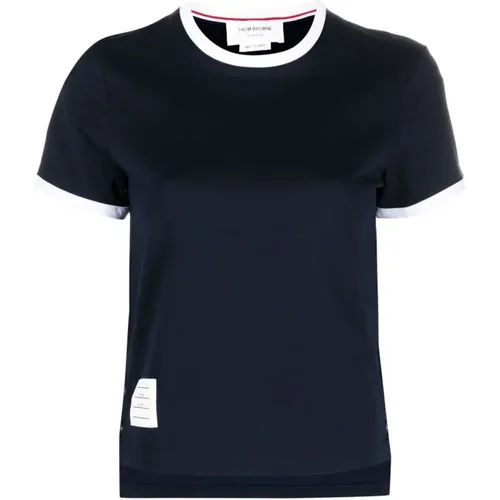 T-shirts and Polos with Signature 4-Bar , female, Sizes: XS - Thom Browne - Modalova