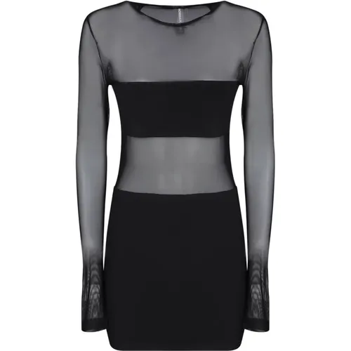 Mini Dress Semi-Sheer Top , female, Sizes: S - Norma Kamali - Modalova