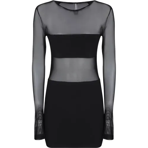 Mini Dress Semi-Sheer Top , female, Sizes: XS, S - Norma Kamali - Modalova