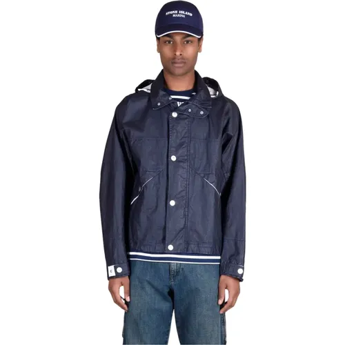 Lightweight Cotton Blend Jacket , male, Sizes: L, M - Stone Island - Modalova