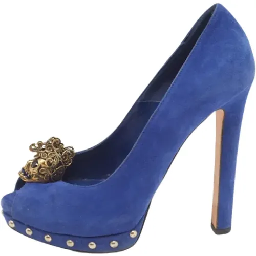 Pre-owned Pumps, female, , Size: 8 US Pre-owned Suede heels - Alexander McQueen Pre-owned - Modalova