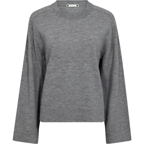 Grau Melange Strickpullover - Co'Couture - Modalova