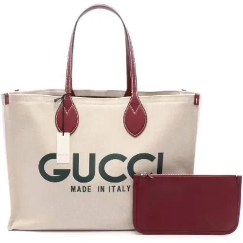 Pre-owned Tote Bags, female, , Size: ONE SIZE Pre-owned Canvas totes - Gucci Vintage - Modalova