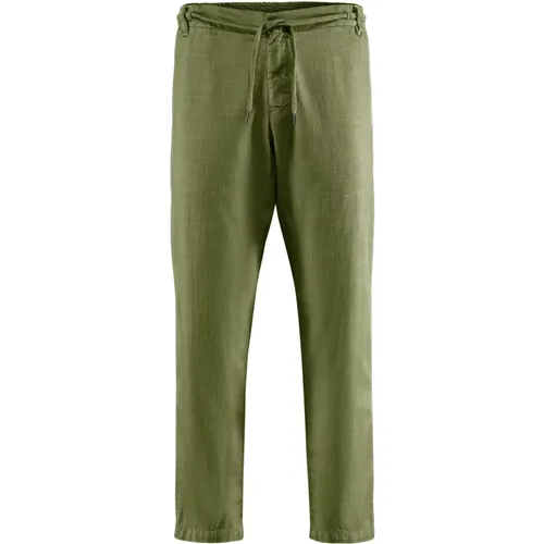 Chinos, male, , Size: W30 Chino Pants with Elastic Waistband and Drawstring - BomBoogie - Modalova