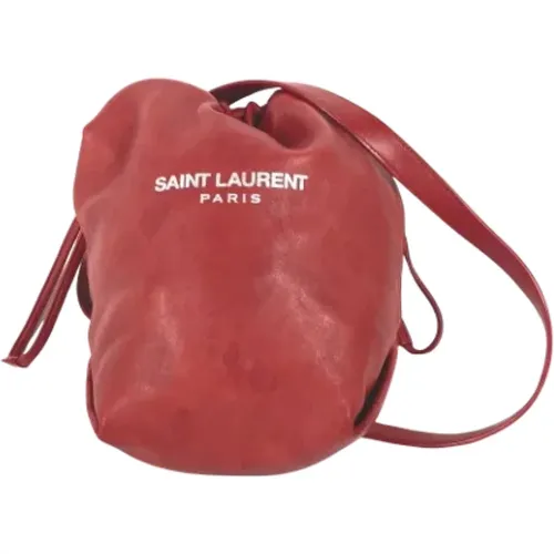 Pre-owned Bucket Bags, female, , Size: ONE SIZE Pre-owned Leather shoulder-bags - Yves Saint Laurent Vintage - Modalova