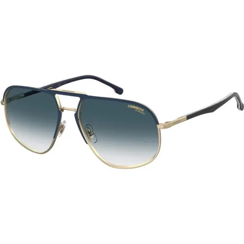 Blau Gold Rahmen Sonnenbrille mit Dunkelblauen Gläsern - Carrera - Modalova