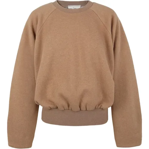 York, top in wool and cashmere camel , female, Sizes: M, L, 2XL, S, XL - Cortana - Modalova