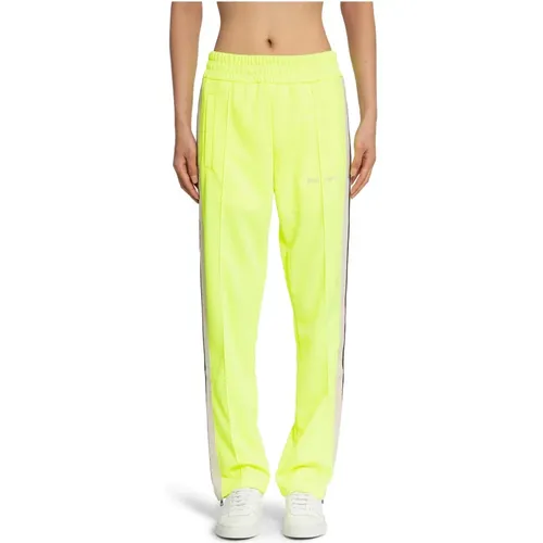 Sweatpants, male, , Size: S Fluo Track Pants with Logo Detail - Palm Angels - Modalova