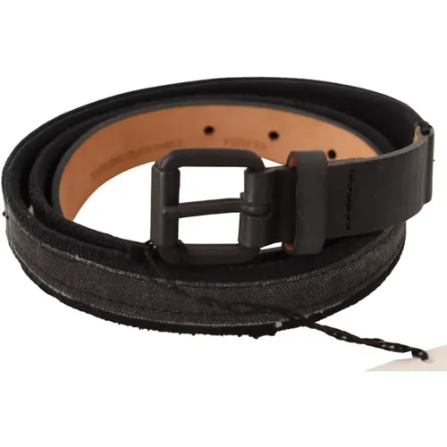 Belts, unisex, , Size: 95 CM Leather Logo Buckle Waist Belt - Ermanno Scervino - Modalova