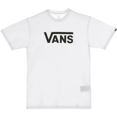 Klassisches Weiß/Schwarzes T-Shirt für Männer , Herren, Größe: L - Vans - Modalova
