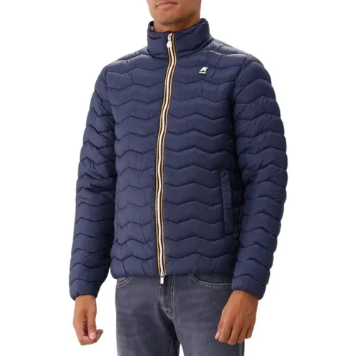 Blaue Valentine Stepp Warme Jacke , Herren, Größe: 2XL - K-way - Modalova