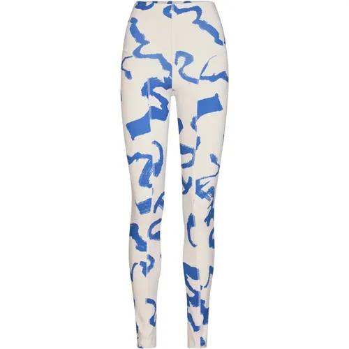 Blauer Pinselstrich Leggings , Damen, Größe: M - Remain Birger Christensen - Modalova