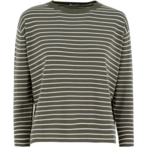 Striped Cotton Sweater , female, Sizes: M - Aspesi - Modalova